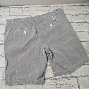 Womens Tommy Hilfiger Blue White Pinstripe Midrise Preppy Shorts size 8